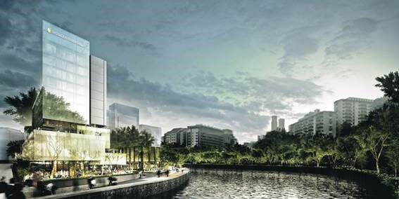Singapore urban landscape - Robertson Quay hotel