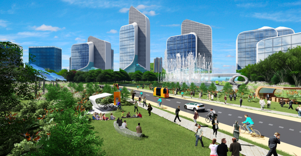 Artist impression of Maharashtra Orange Smart City 